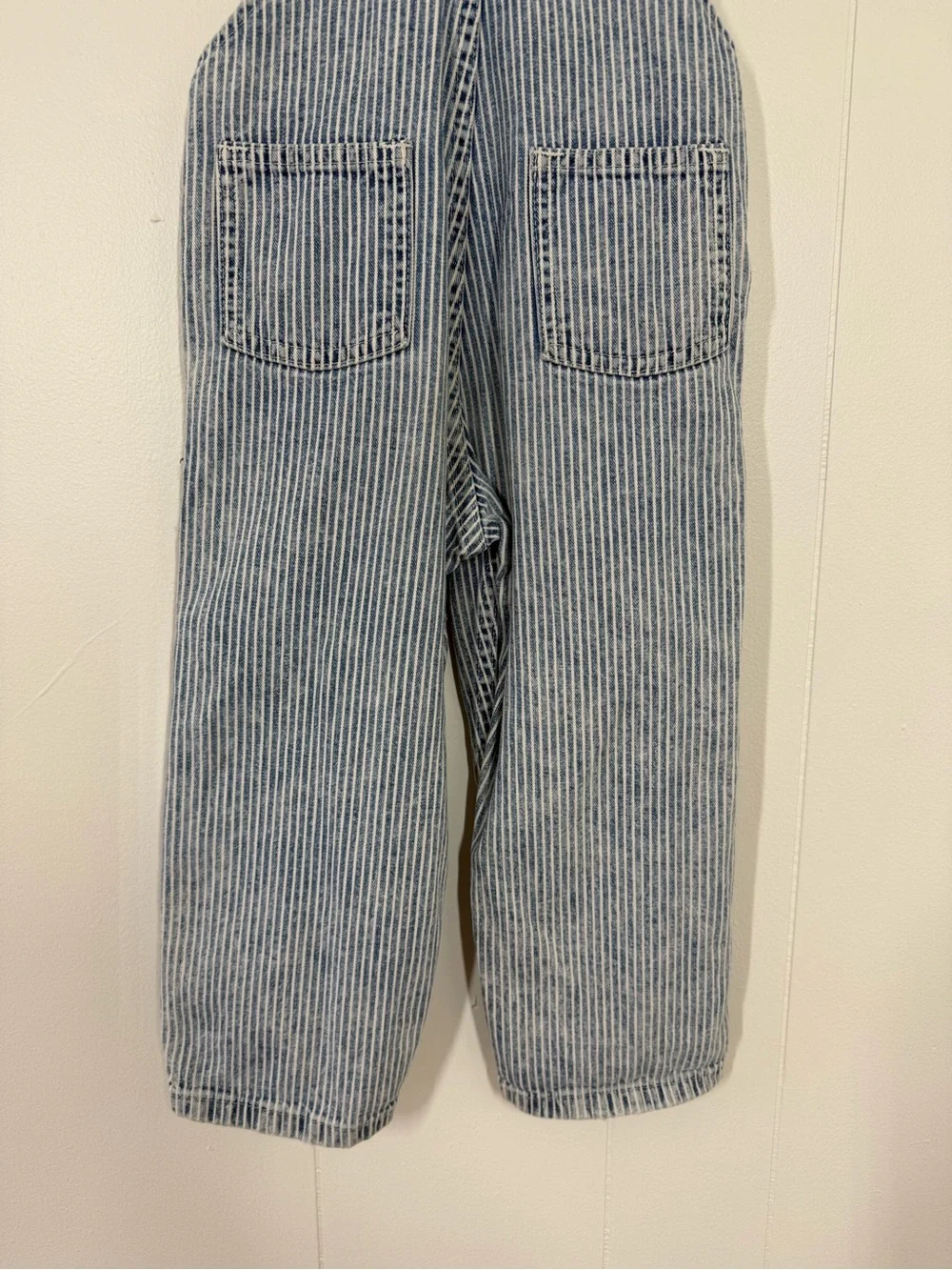 OshKosh B’Gosh Vintage Made in USA Paper Tag Striped Overalls